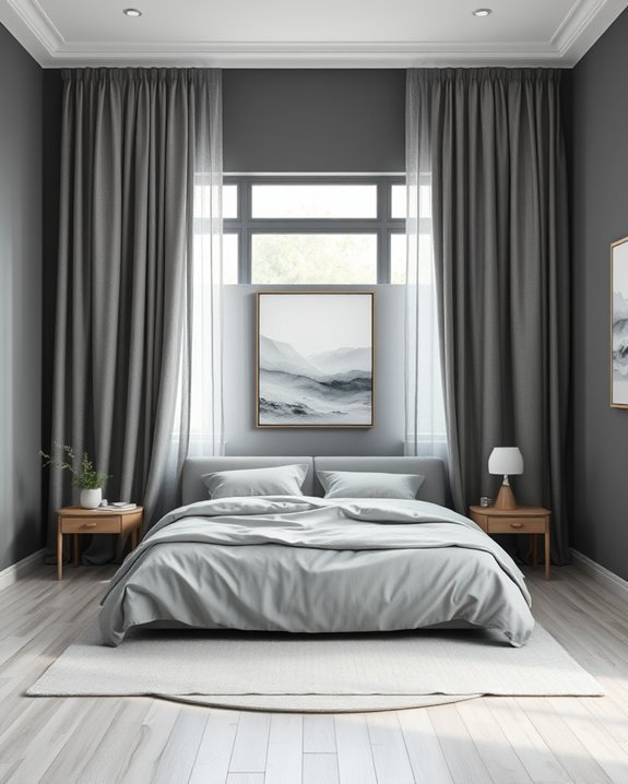 elegant grey curtains privacy