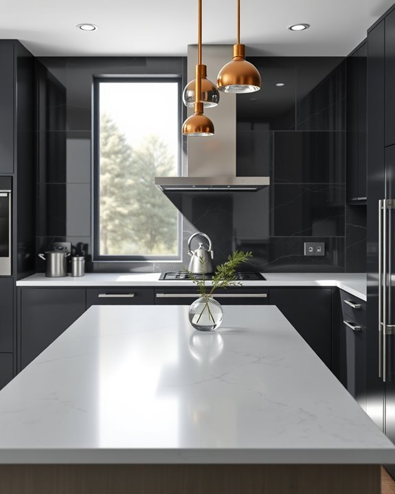 elegant grey tile backsplashes