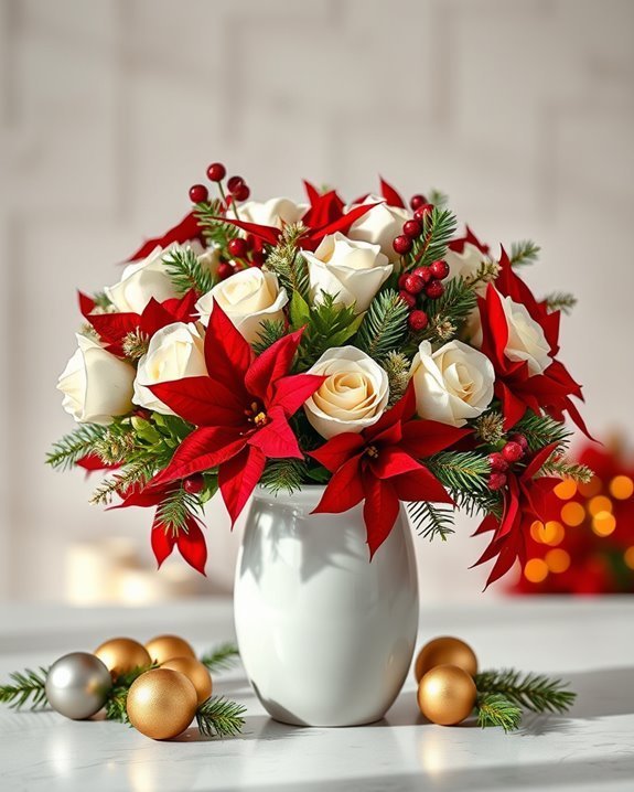 elegant holiday floral decor