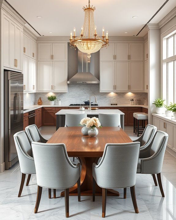 elegant integrated dining spaces