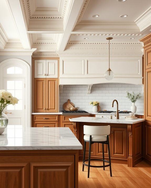 elegant kitchen crown molding
