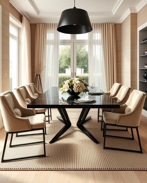 elegant kitchen dining area