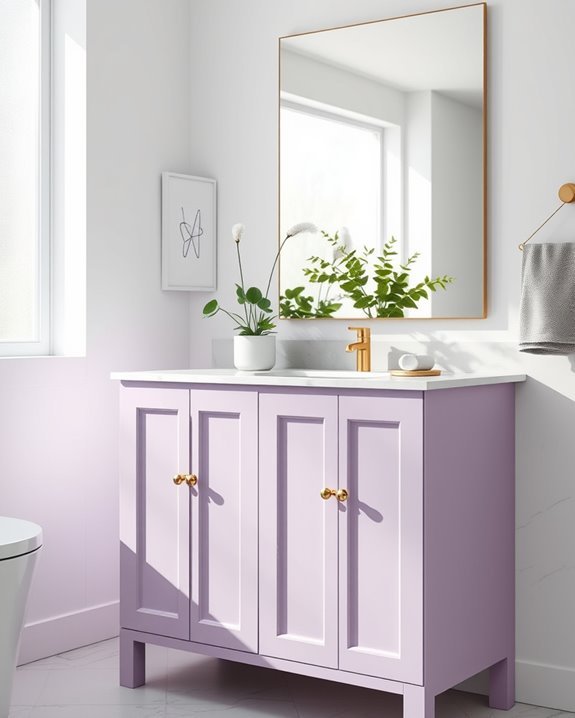 elegant lavender bathroom retreat