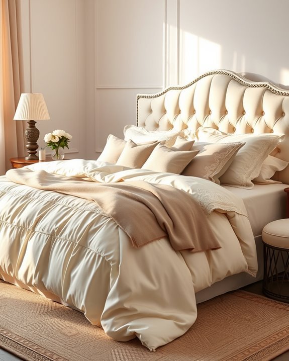 elegant layered bedding design