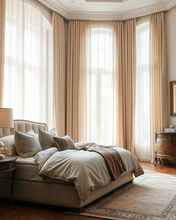 elegant layered window treatments