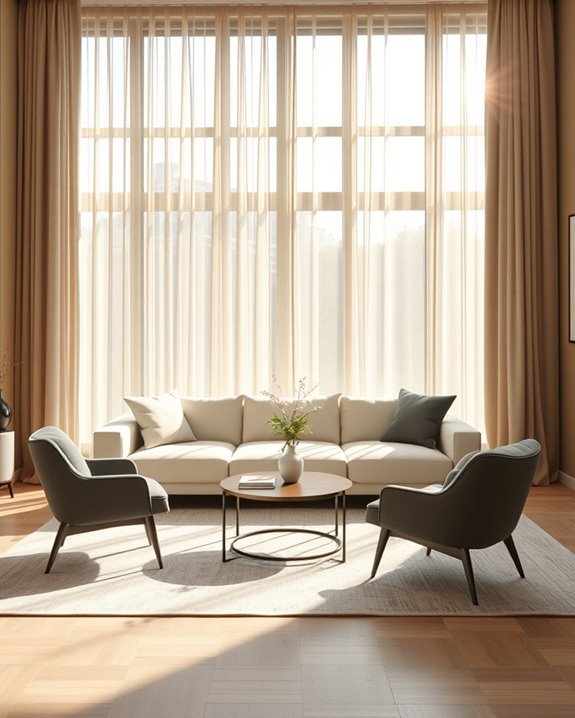 elegant layered window treatments