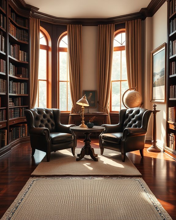 elegant leather study chairs