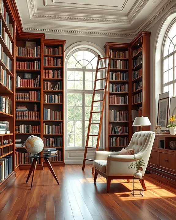 elegant library ladder design