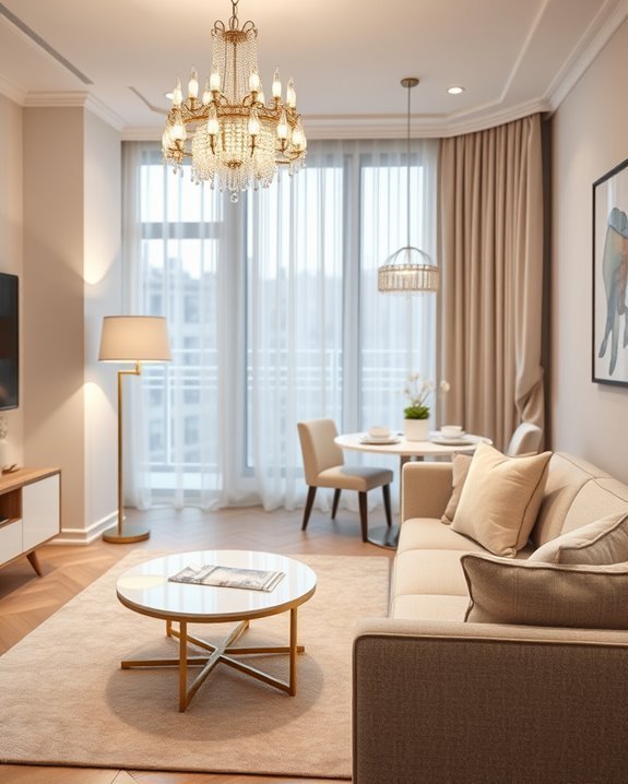 elegant lighting enhances ambiance