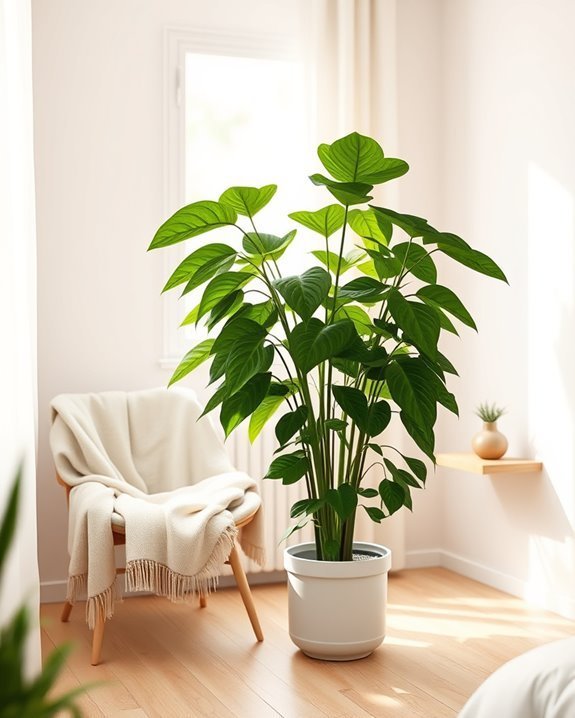 elegant low maintenance bedroom plant