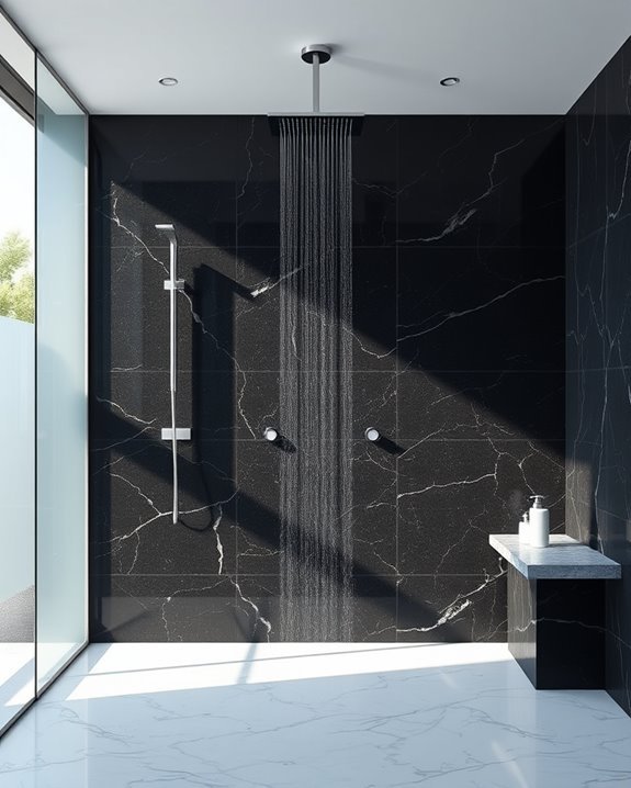 elegant luxury shower walls
