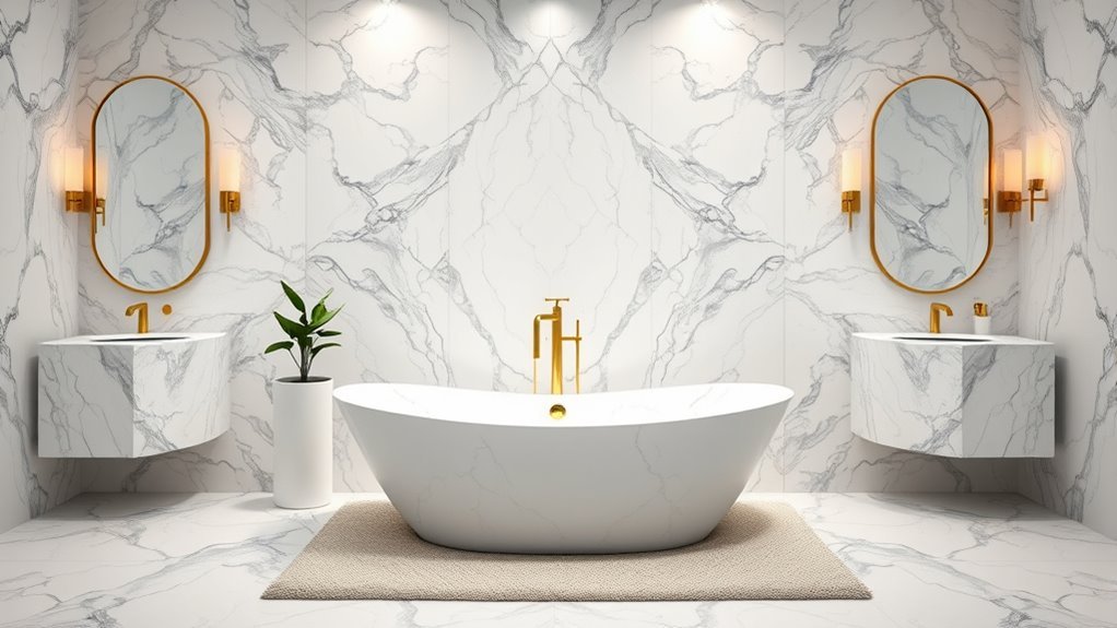 elegant marble bathroom designs