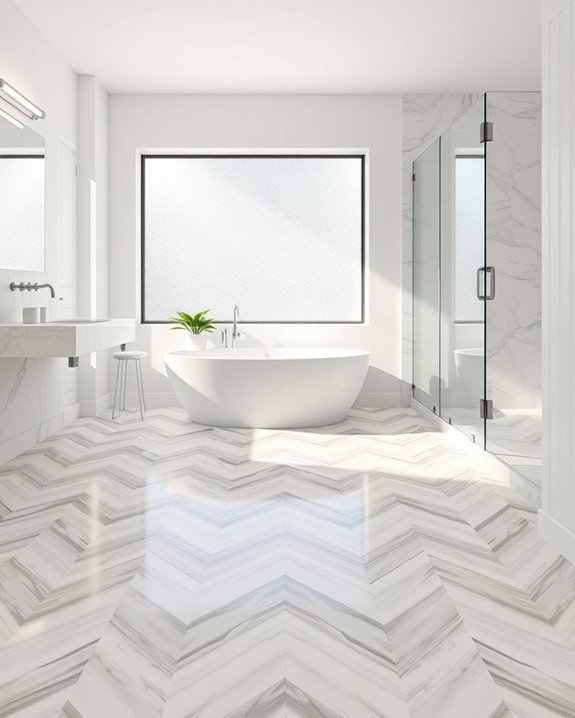 elegant marble chevron patterns