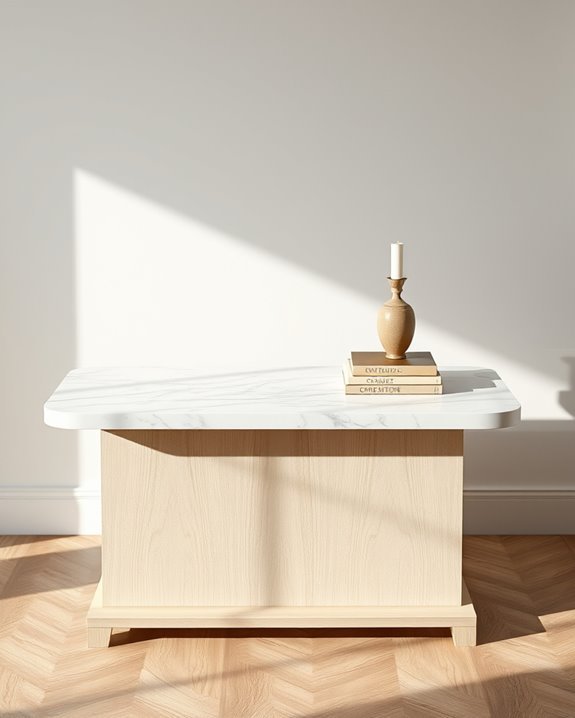 elegant marble console table