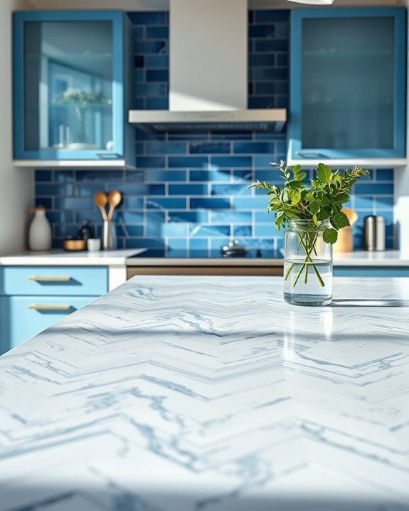 elegant marble effect tiles