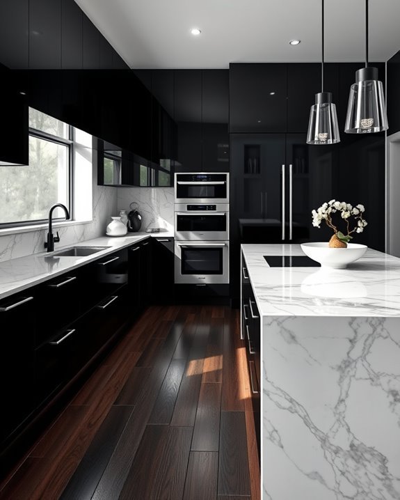 elegant marble kitchen surfaces