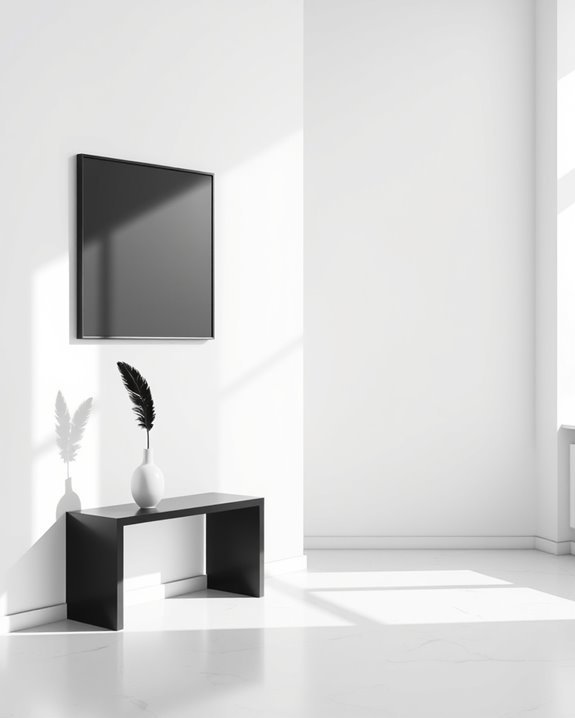 elegant minimalist black and white