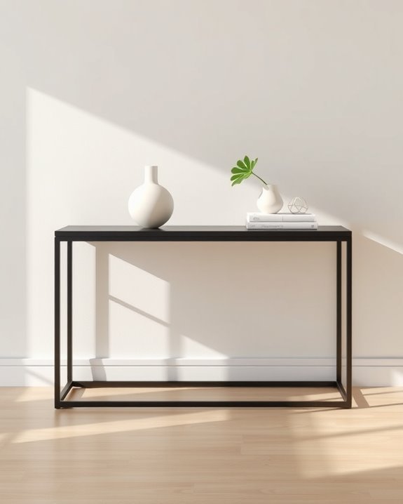 elegant minimalist black console