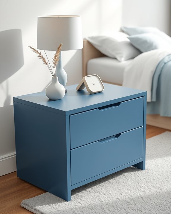 elegant minimalist blue table