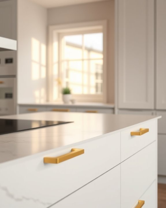 elegant minimalist gold pulls