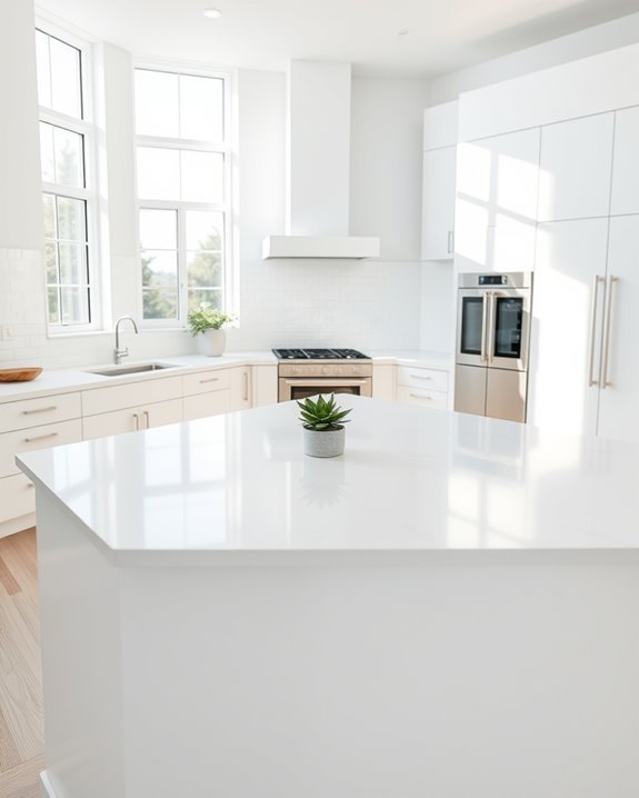 elegant minimalist quartz countertops