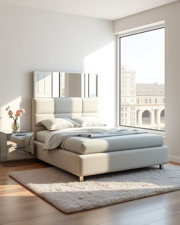 elegant mirrored box bed