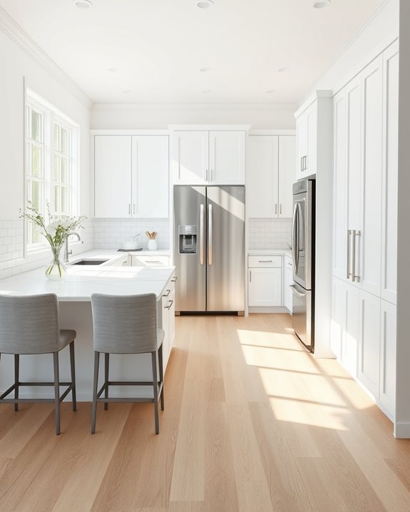 elegant monochromatic kitchen design