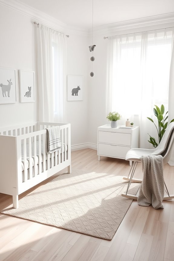 elegant monochrome baby bedroom
