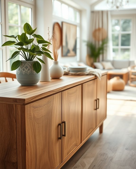 elegant natural wood storage