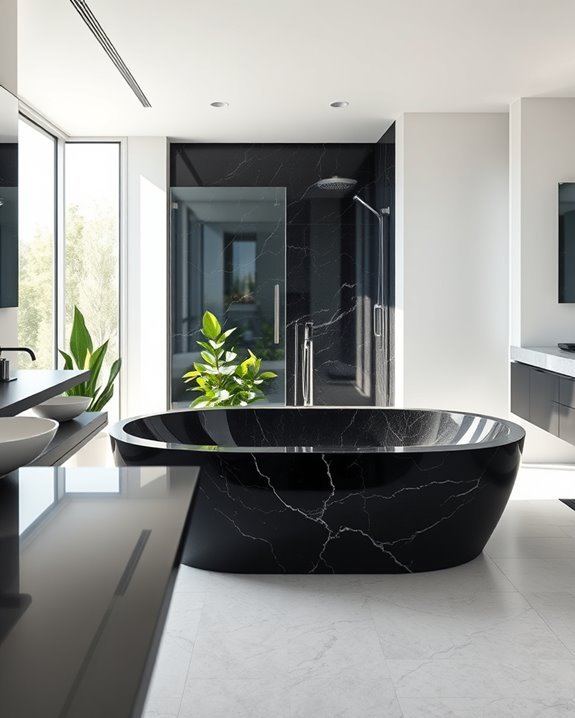 elegant open concept bathrooms