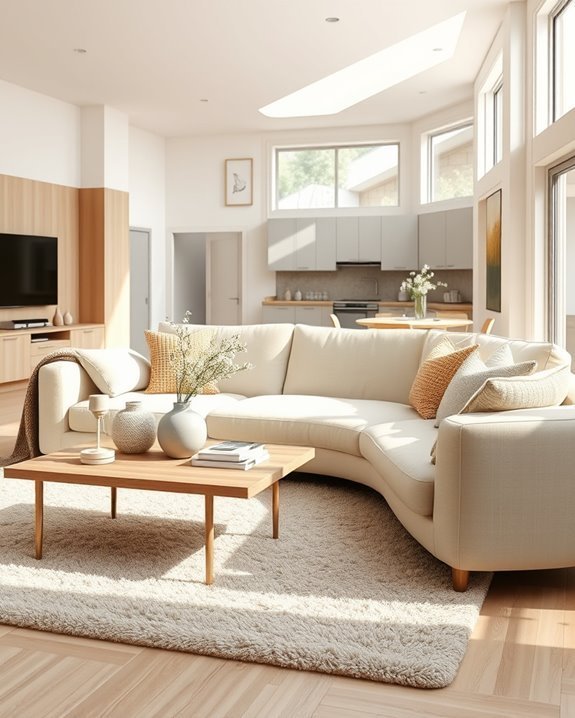 elegant open concept comfort