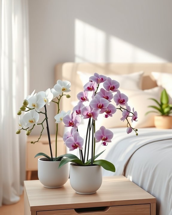 elegant orchids enhance decor