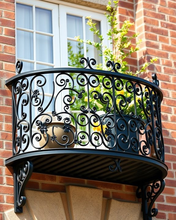 elegant ornamental iron railings
