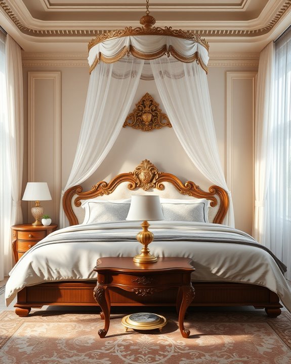elegant ornate headboards enhance decor
