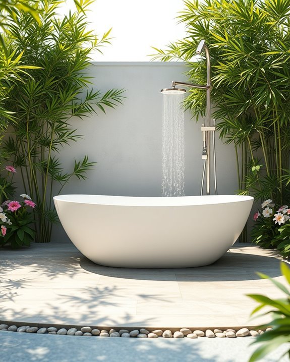 elegant outdoor bathing experience