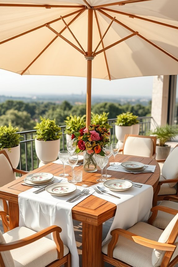 elegant outdoor dining enhancement