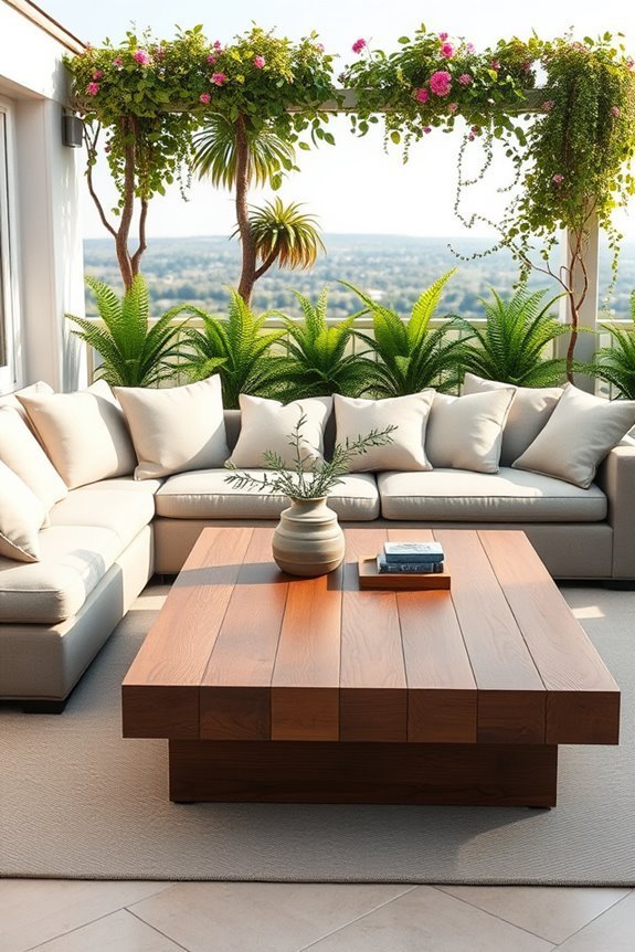 elegant outdoor sectional seating