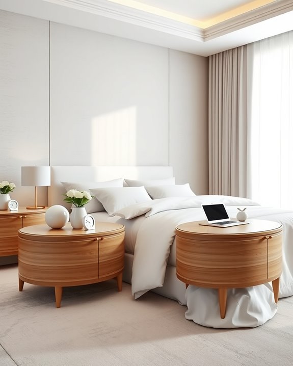 elegant oval nightstand designs