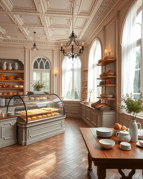 elegant parisian bakery atmosphere