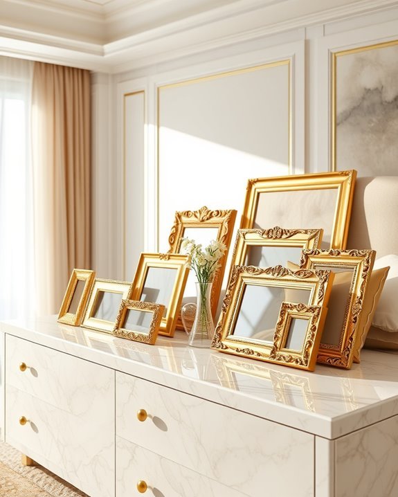 elegant personalized gold frames