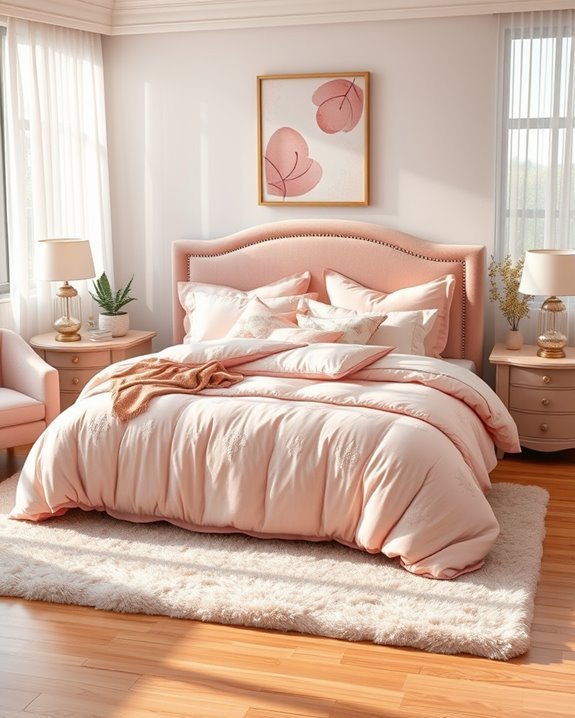 elegant pink bedding styles