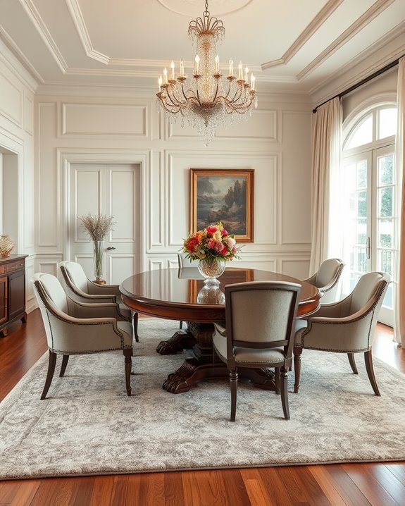 elegant plush dining rugs
