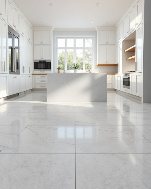 elegant polished grey tiles