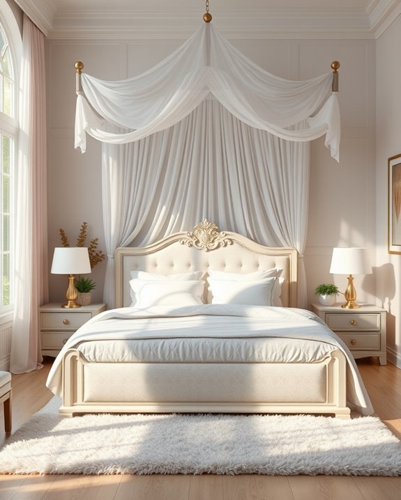 elegant romantic bedroom centerpiece
