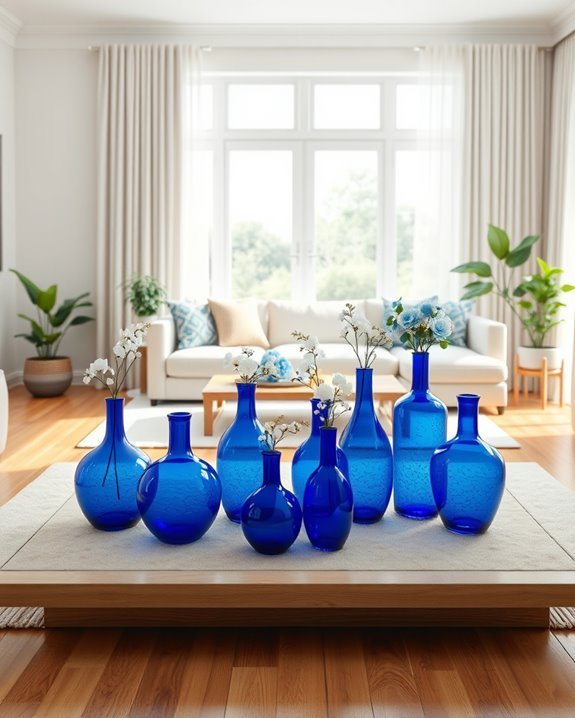 elegant royal blue vases