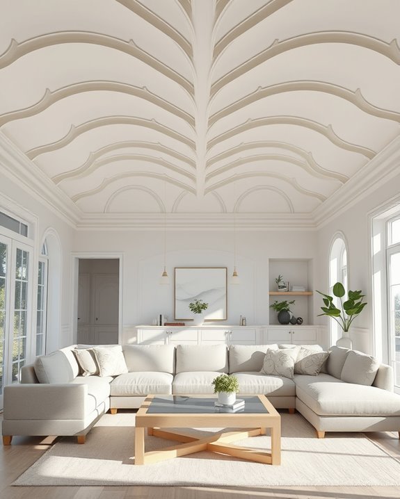 elegant scalloped ceiling designs