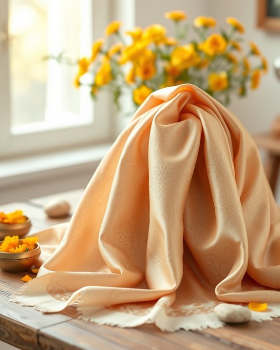 elegant silk scarf decor