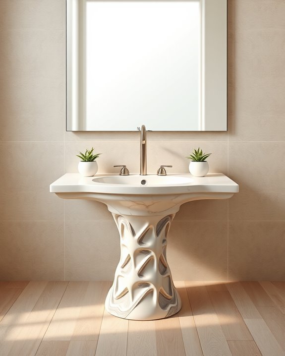 elegant sinks with decorative bases