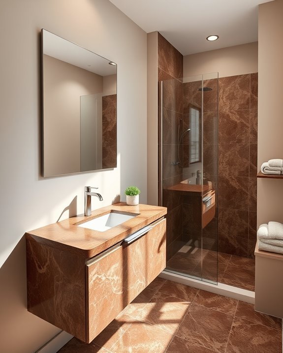 elegant small bathroom accents