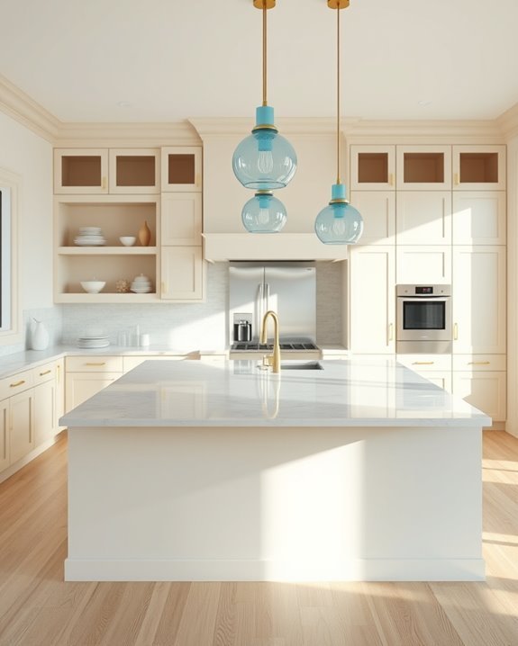elegant soft blue lighting
